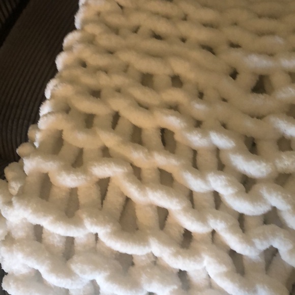 WHITE Fishing net throw blanket - Picture 5 of 6